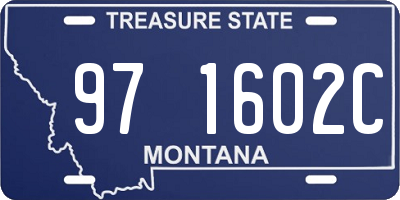 MT license plate 971602C