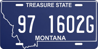 MT license plate 971602G