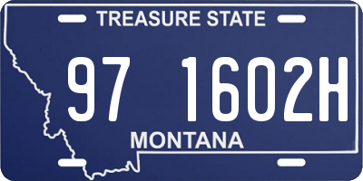 MT license plate 971602H