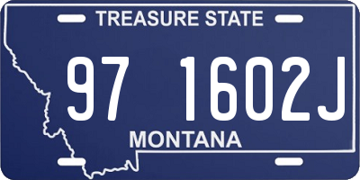 MT license plate 971602J