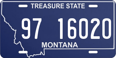 MT license plate 971602O