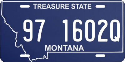 MT license plate 971602Q