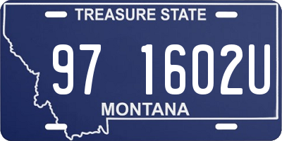 MT license plate 971602U