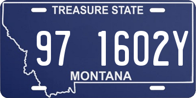 MT license plate 971602Y