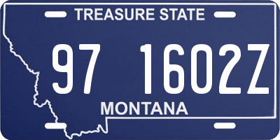 MT license plate 971602Z