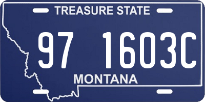 MT license plate 971603C
