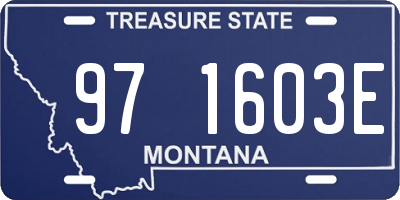 MT license plate 971603E