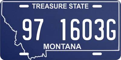 MT license plate 971603G