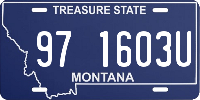 MT license plate 971603U