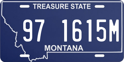 MT license plate 971615M