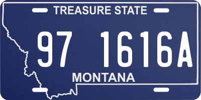MT license plate 971616A
