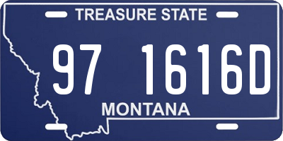 MT license plate 971616D