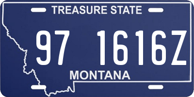 MT license plate 971616Z