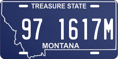 MT license plate 971617M
