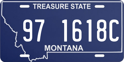 MT license plate 971618C