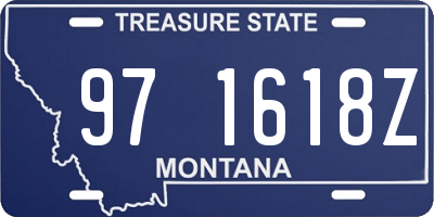 MT license plate 971618Z