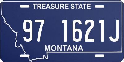 MT license plate 971621J