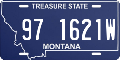 MT license plate 971621W