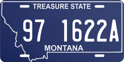 MT license plate 971622A