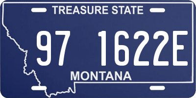 MT license plate 971622E