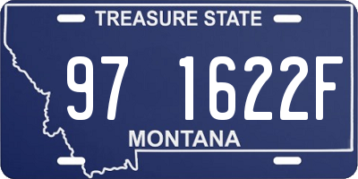 MT license plate 971622F