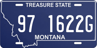 MT license plate 971622G