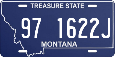 MT license plate 971622J
