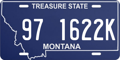 MT license plate 971622K