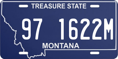 MT license plate 971622M