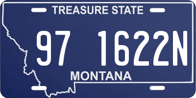 MT license plate 971622N