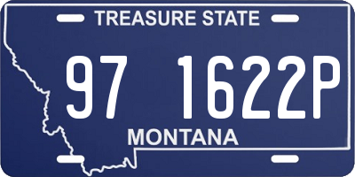 MT license plate 971622P