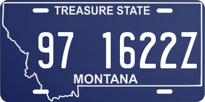 MT license plate 971622Z