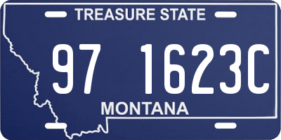 MT license plate 971623C