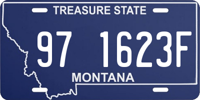 MT license plate 971623F