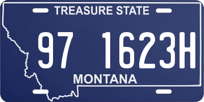MT license plate 971623H