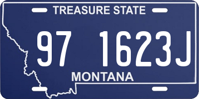 MT license plate 971623J