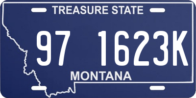 MT license plate 971623K