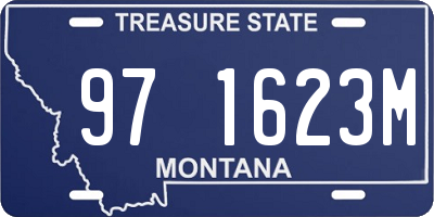 MT license plate 971623M