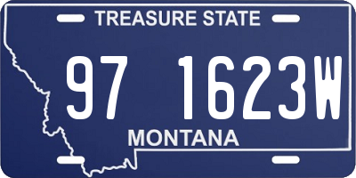 MT license plate 971623W