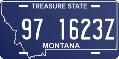 MT license plate 971623Z