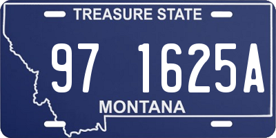 MT license plate 971625A