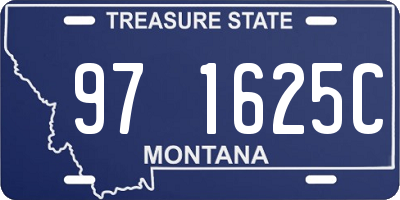 MT license plate 971625C