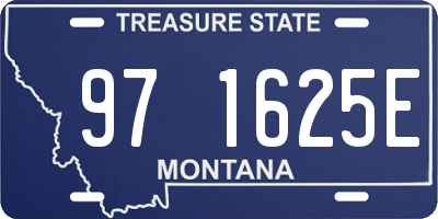 MT license plate 971625E