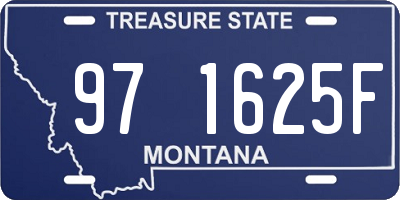 MT license plate 971625F