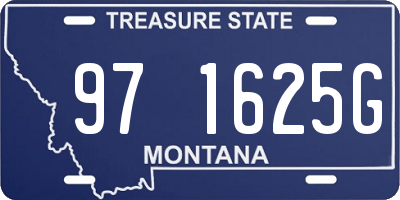 MT license plate 971625G