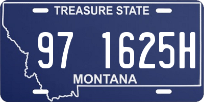 MT license plate 971625H