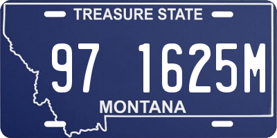 MT license plate 971625M