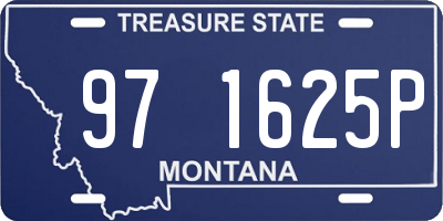 MT license plate 971625P
