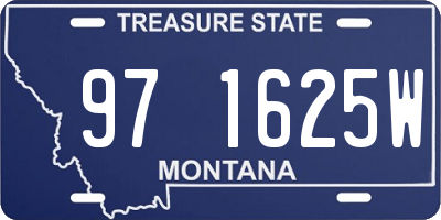 MT license plate 971625W