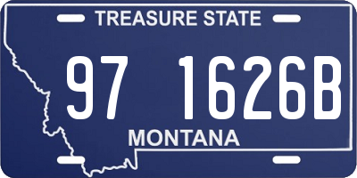 MT license plate 971626B